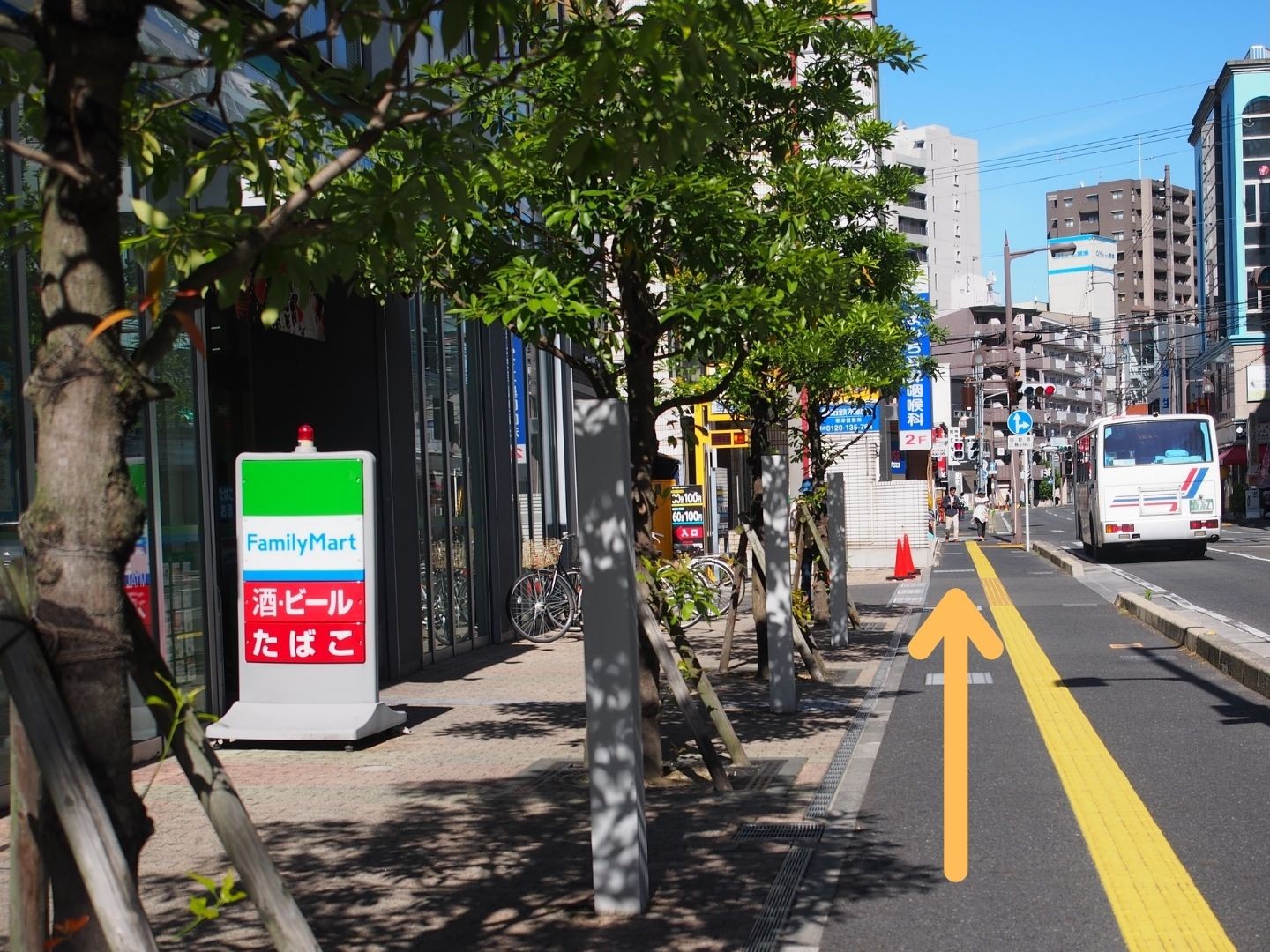 草津駅からの写真による道案内