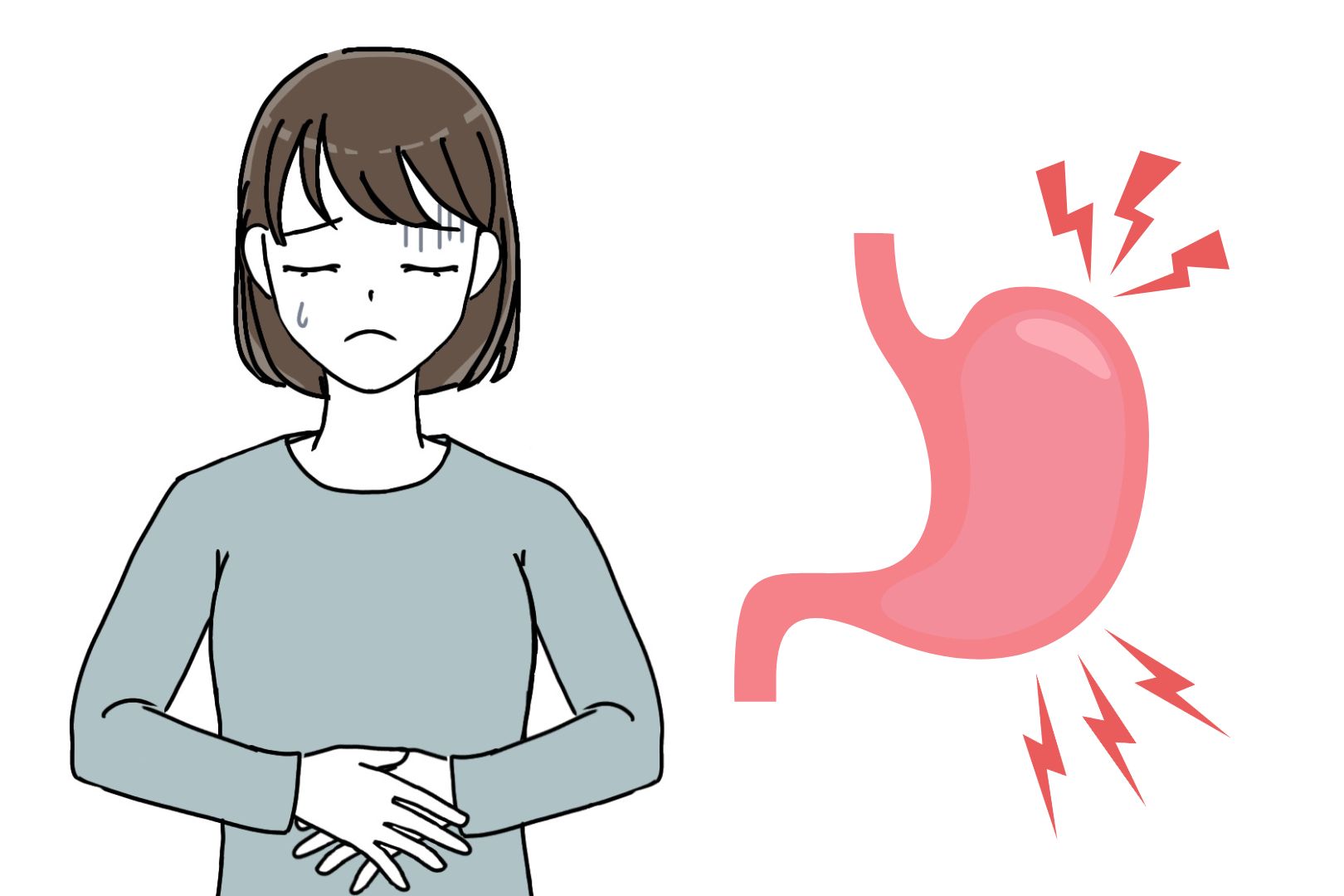 機能性ディスペプシア・胃の不調に悩む女性