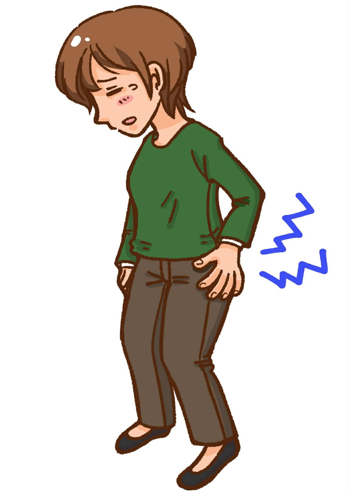 股関節痛に悩む女性